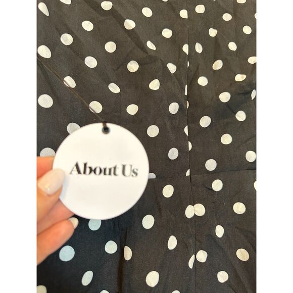 About Us Mini Polka Dot Black & White Dress NWT! - Picture 7 of 9